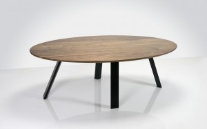 designer walnut coffee table