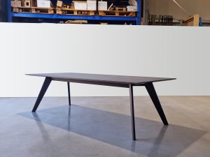 Vista St Dining Table. Handcrafted in Ebonised American Walnut