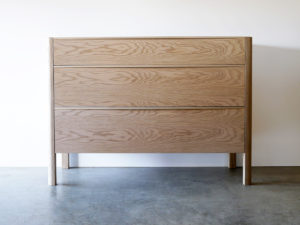 Chest of Drawers. 1250 x 500 x 900mm Soap finished American White Oak