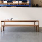 Irvine Dining Table, Handcrafted in Solid American Oak. 3000 x 1100 x 740mm with matching custom bench seat