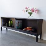 Bookcase in Ebonised and Scorched Jarrah. 1800 x 620 x 300mm