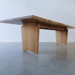 Forest House Dining Table. Handcrafted from French Oak Slabs with Live Edge detail. 3000 x 1050 x 740mm
