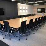 Custom Designed Boardroom Table for DWER Joondalup, Western Australia. In collaboration with MKDC. Salvaged WA Blackbutt 7700 x 2300 x 740mm