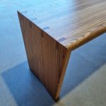 Dovetail Bench Seat 1800 x 400 x 450mm Handcrafted in French Oak with softened edges and Dovetail joinery Detail. Location- Yallingup Western Australia
