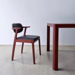 Kinross Dining Chair. Handcrafted in Jarrah with Premium Italian Leather