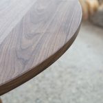 Quarterlight Table. Handcrafted in Solid American. Top detail