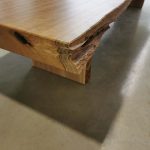 Custom designed live edge dining table. Handcrafted from salvaged Australian Sugar Gum. 4600 x 1200 x 740mm