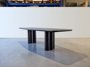 Column Table- Handcrafted in Ebonised American Walnut, 2800 x 1100 x 740mm