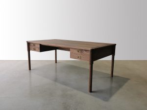 Ventnor Ave Desk. Handcrafted in American Walnut. Collaboration- Milieu Creative