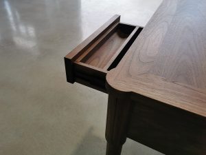 Ventnor Ave Desk. Handcrafted in American Walnut. Collaboration- Milieu Creative