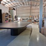 Ebonised Walnut Boardroom Table 7000 x 2200 A collaboration with Milieu Creative. Location- Perth, Western Australia